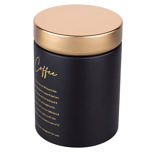 Altom Blechdose mit Deckel Coffee, Schwarzschwarz,