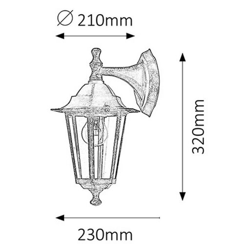 Rabalux 8232 zewnętrzna lampa ścienna Velence