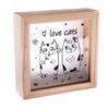 Drevená pokladnička Love Cats, 15x 15 x 5 cm