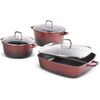 Lamart LT1285 6-delni set posode Cast, rdeča