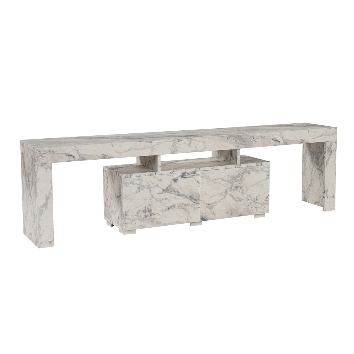 Enclave Fressia Marble TV-állvány, világosszürke akciós termékkép 1