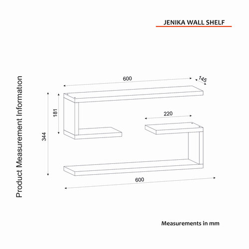 Jenika White polc, 2 db