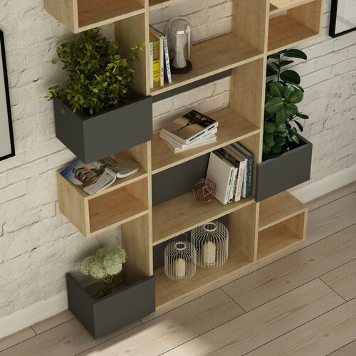 Knihovna Niho Anthracite and Oak