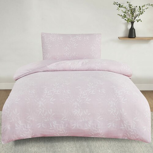 Jacquard-Bettwäsche Denver rosa, 140 x 200 cm, 70 x 90 cm