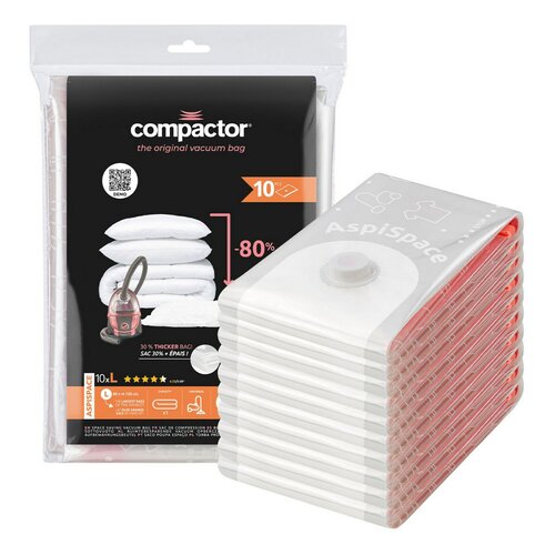 Compactor Sada vakuových úložných pytlů Bag  Aspispace L 120 litrů, 80 x 100 cm, 10 ks