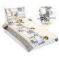 Lenjerie de pat din bumbac pentru copii BellatexJunior Safari bej, 140 x 200, 70 x 90 cm