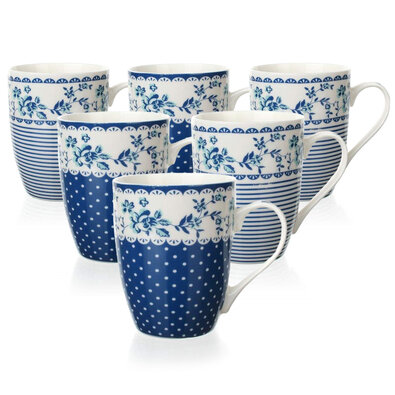 Banquet Komplet keramických hrnček Dalia 340 ml, 6kos