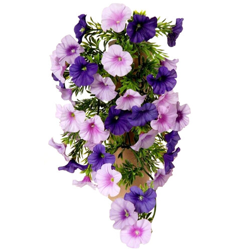Umělá květina Petunia fialová, 40 cm