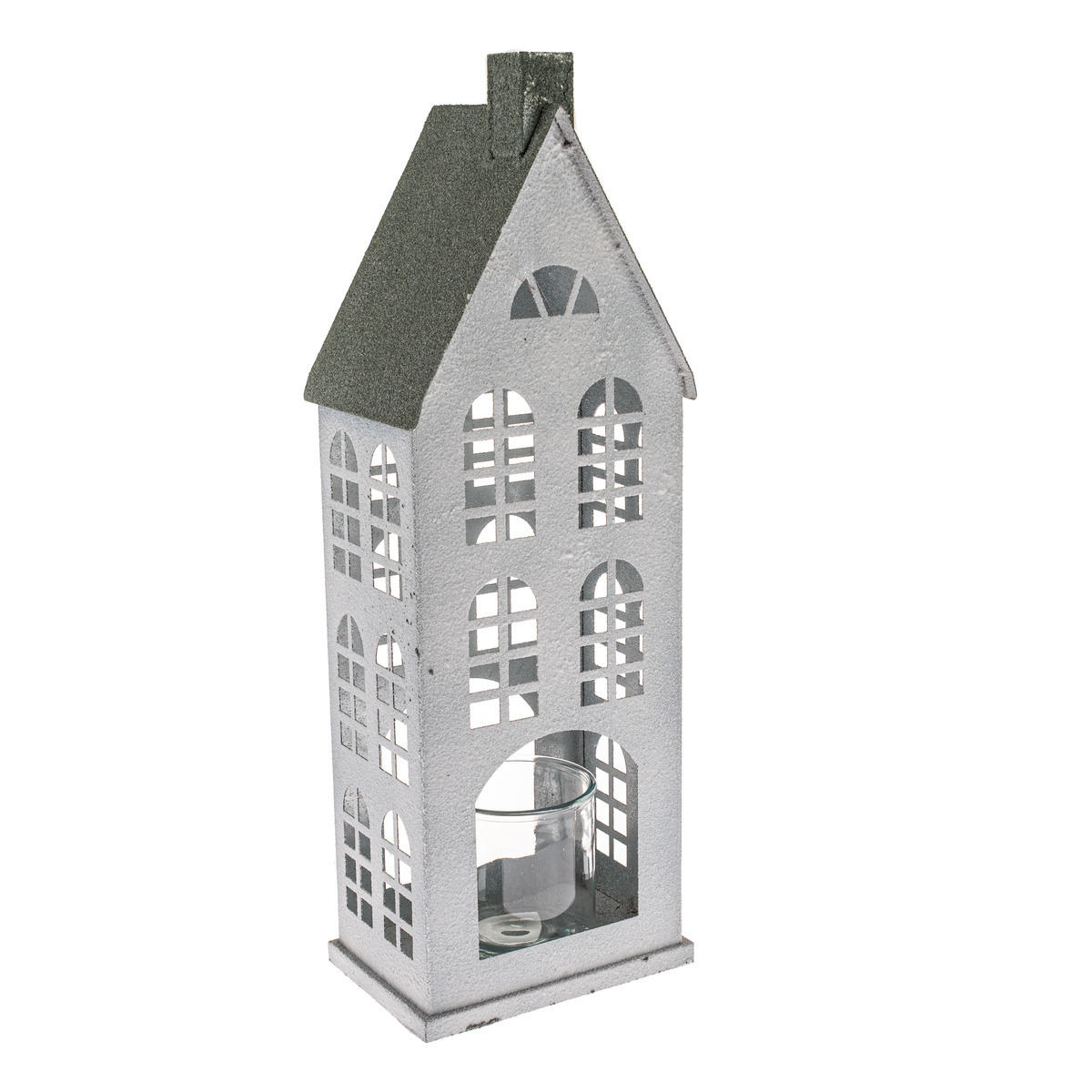 Fém gyertyatartó Green House, 20 x 14 x 44 cm, 44 cm