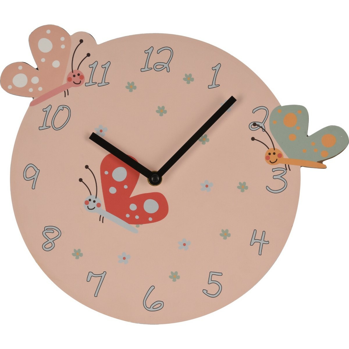 Dětské nástěnné hodiny Meadow Motýlek, 26 x 28 cm