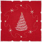 Vianočný obrus Strom červená, 35 x 35 cm