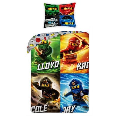 Detské bavlnené obliečky Lego Ninjago II, 140 x 200 cm, 70 x 90 cm