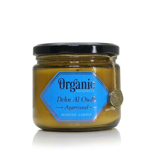 Lumânare organică Dehn Al Oudh - Agarwood 200 g însticlă ambră
