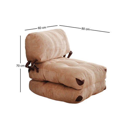 Fold Scaun Kadife Camel