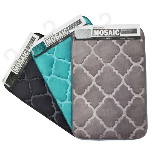Covoraș din spumă cu memorie Domarex Mosaic, gri, 38 x 58 cm