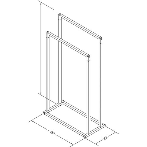Suport pentru 2 prosoape Spirella Chic 45 x 22 x 85 cm, negru