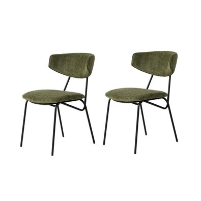 Set de scaune de sufragerie Nancy Green and Black,2 buc.