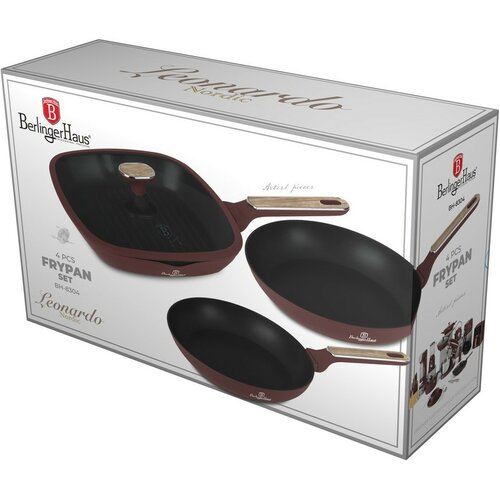 BerlingerHaus Súprava panvíc s titánovým povrchom Leonardo Nordic, 3+1 ks