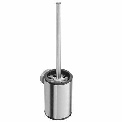 SAPHO XS305 X-Steel WC ščetka, valjasta mala, črnaščetka, brušena nerjaveča jeklo