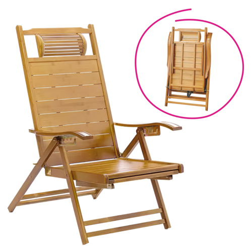 Kerti fekvőszék, természetes, bambusz, VARDON