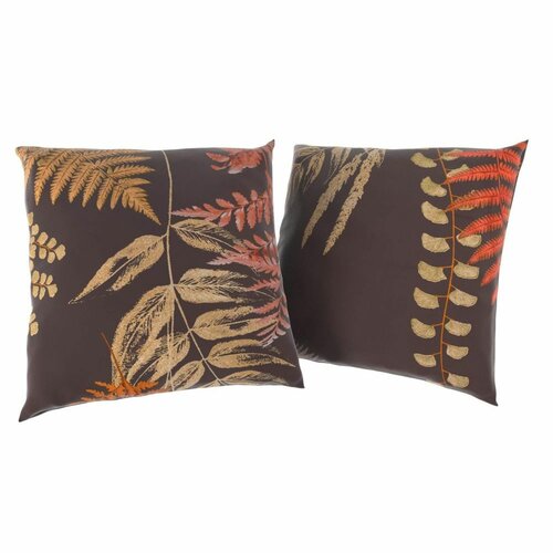 Kvalitex Husă pentru pernă Kapradí maro, 40 x 40cm, set de 2 bucăți