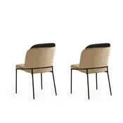 Sada jídelních židlí Dore Beige and Black, 2 ks