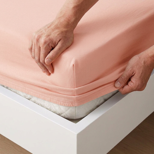 4Home Jersey prostěradlo DELUXE pudrová, 200–220 x 200 cm