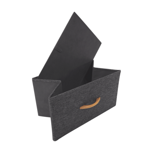 Komoda z szufladami z tkaniny PALMERA, czarny