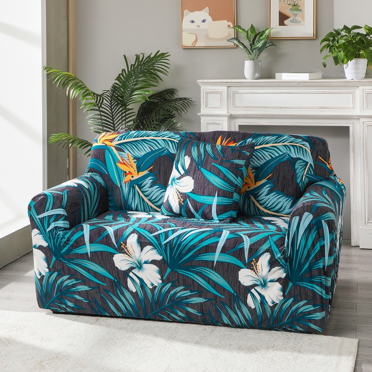 4Home Flora elasztikus fotelhuzat, 75 - 95 cm termék 2. képe