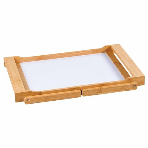 Kesper 77605 Servirni pladenj z zložljivimi nogamiiz bambusa, 54,5 x 33 cm