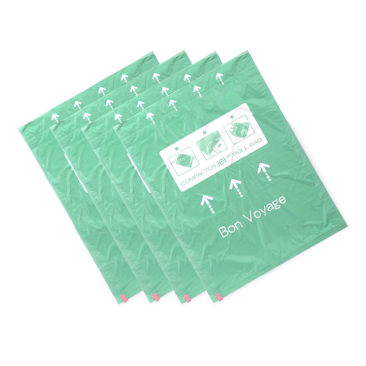 Compactor Súprava cestovných vákuových vriec Jet Roll Bags L 50 l, 55 x 70 cm, 4 ks