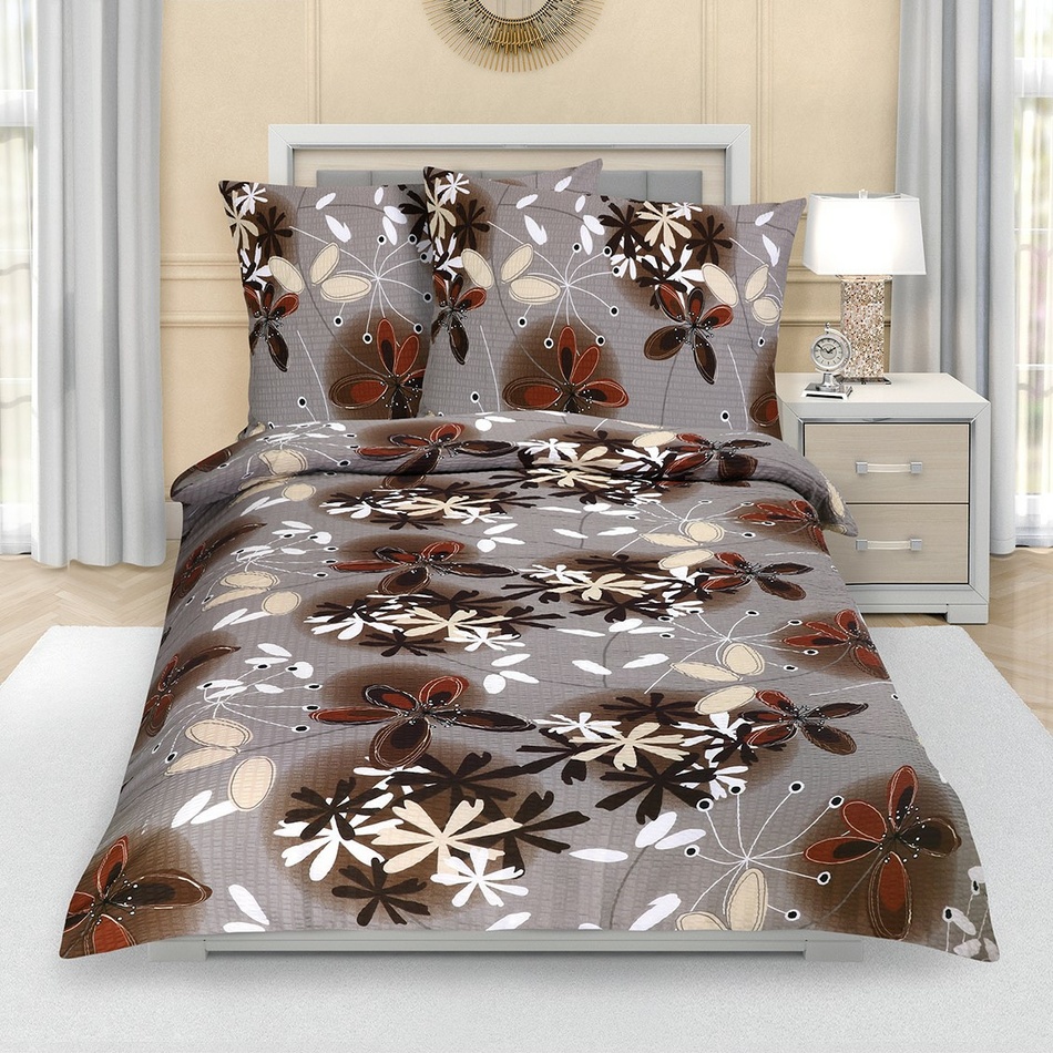 Lenjerie de pat din crep Flori de vară, 140 x 200 cm, 70 x 90 cm Bellatex