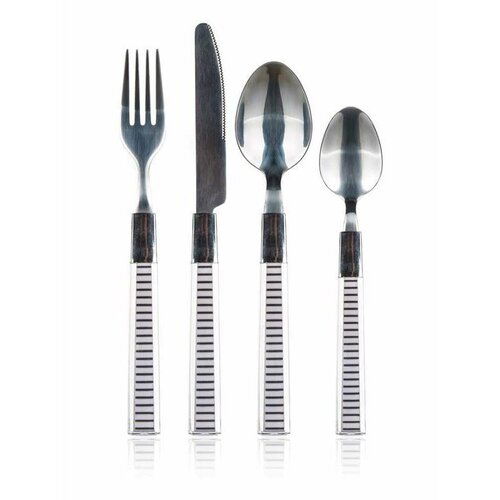 Banquet Edelstahlbesteck mit Kunststoffgriff LINES, 24 Teile