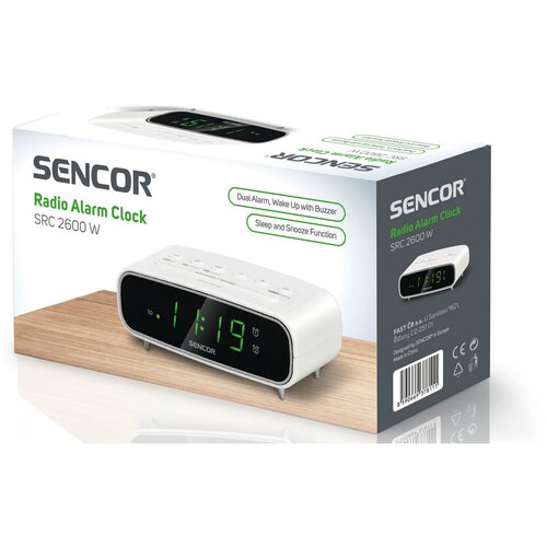 Sencor SRC 2600 W radiobudzik, biały