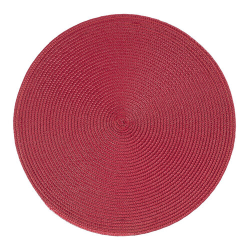 Podkładki na stół Deco okrągłe, czerwone, śr. 35 cm, zestaw 4 szt.