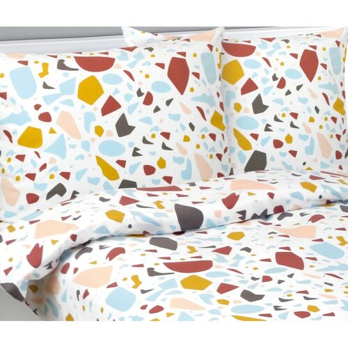Bellatex Flanelové obliečky Mozaika, 140 x 220 cm, 70 x 90 cm