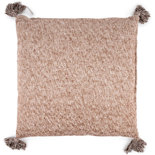 Blazinka s frangami rjava, 45 x 45 cm