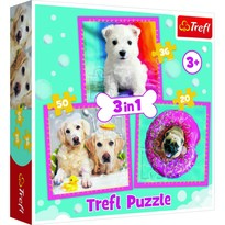 Trefl Puzzle Cățeluși, 3 buc. Trefl Puzzle Cățeluși, 3 buc.