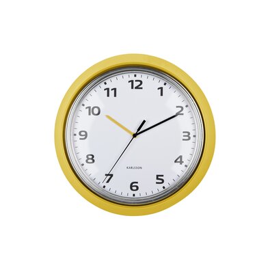 Karlsson 6006YE design falióra, sárga, átmérő 34cm