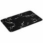 AQUALINE PCD011 Badezimmermatte 50 x 80 cm, Schwarz/Marmor