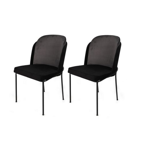 Sada jídelních židlí Dore Grey and Black, 2 ks