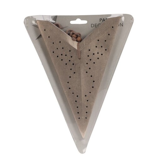 Függő karácsonyi hétágú csillag, 45 cm, pezsgő