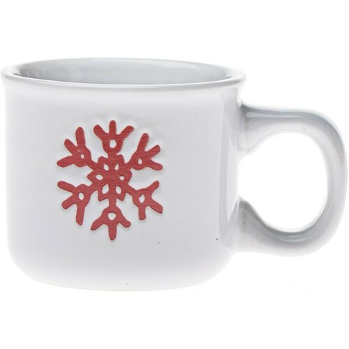 Set de 6 căni din ceramică Fulgi, 90 ml