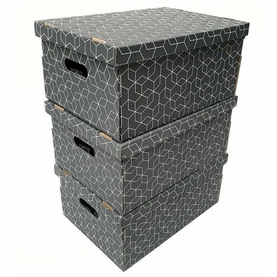 Compactor 3dílná sada kartonových krabic, 32 x 45,5 x 22 cm