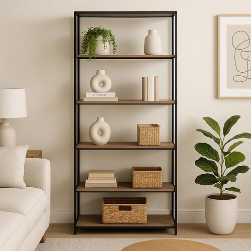 Raft metalic LOFTY Slim Classic Oak, 185 x 77 cm