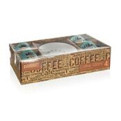 Ceașcă cu farfurioară Banquet Coffee 180 ml, 4 buc
