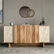 Schrank Diana Travertine and Walnut