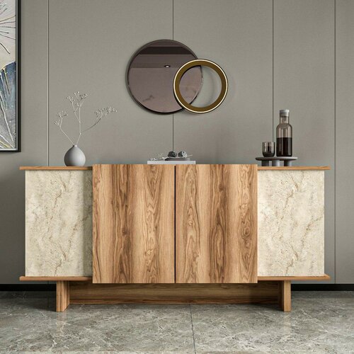 Diana Travertine és Walnut szekrény