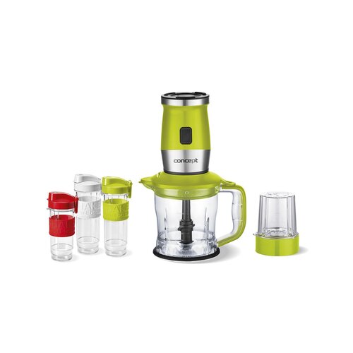 Blender multifuncțional Concept SM3393 Fresh&Nutri, 700 W + 2 x 570 ml + 400 ml, verde