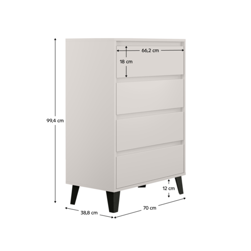 Comoda BOGAN 4S70, cașmir